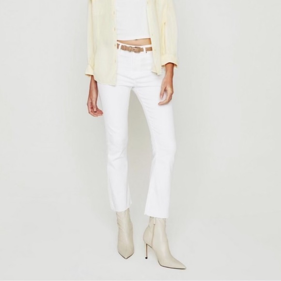 AG Jodie Crop White Jeans